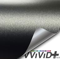 🖤 vvivid+ матовая металлическая черная виниловая обёртка: высококачественное решение для обёртывания автомобиля размером 1 фут х 5 футов логотип