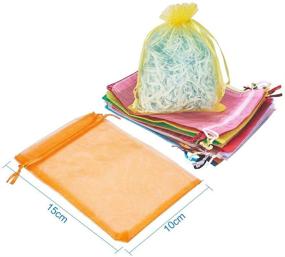 img 3 attached to 🎁 PH PandaHall 200pcs 4x6Inches Organza Bags - 20 Color Sheer Gift Bags with Drawstring - Perfect for Wedding, Party Favors, and Christmas Gifts