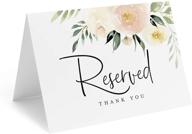 bliss collections reserved signs - pack of 10 blush floral table cards for weddings, receptions, parties, events & celebrations - 4x6 card perfectly complements centerpieces, themes & decorations - made in usa logo