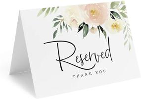 img 4 attached to Bliss Collections Reserved Signs - Pack of 10 Blush Floral Table Cards for Weddings, Receptions, Parties, Events & Celebrations - 4x6 Card Perfectly Complements Centerpieces, Themes & Decorations - Made in USA