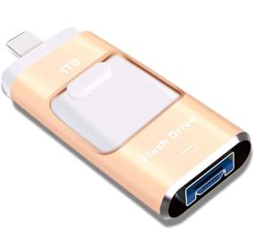 img 4 attached to 1TB Gold USB Flash Drive by Sttarluk - Photo Stick USB Pen Drive for iPhone/iPad, External Storage Memory Stick Compatible with iPad/iPod/Mac/Android/PC