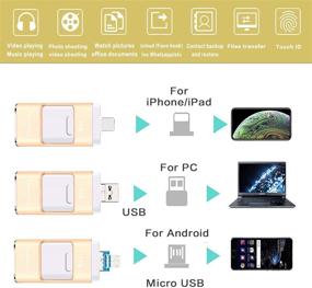 img 3 attached to 1TB Gold USB Flash Drive by Sttarluk - Photo Stick USB Pen Drive for iPhone/iPad, External Storage Memory Stick Compatible with iPad/iPod/Mac/Android/PC