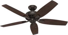 img 4 attached to 🔦 Hunter Newsome 52" Indoor Ceiling Fan with LED Lights and Pull Chain Control in Premier Bronze