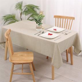 img 3 attached to Enhance Your Table Décor 🍽️ with the Hiasan Faux Linen Rectangle Tablecloth