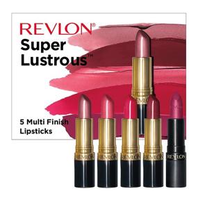 img 3 attached to 💄 REVLON Super Lustrous Lipstick Set - 5 Piece Multi-Finish Lipcolor Gift Collection, Cream Pearl & Matte Shades - Pack of 5