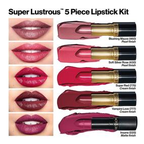 img 2 attached to 💄 REVLON Super Lustrous Lipstick Set - 5 Piece Multi-Finish Lipcolor Gift Collection, Cream Pearl & Matte Shades - Pack of 5