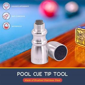 img 2 attached to Hilitchi 3-in-1 Multifunctional Pool Cue Tip Stick Repair Tool - Shaper, Scuffer, Aerator: Enhance Your Snooker Game!