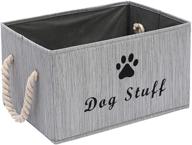 🐶 geyecete large fabric storage bins organizer with weave rope handle - collapsible cube basket container box for dog apparel &amp; accessories, coats, toys - ideal gift baskets логотип