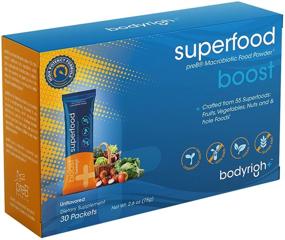 img 4 attached to 🥦 Organic Superfood Supplement - BodyRight Superfood Boost - 30 Servings - Fruit Vegetable Powder for Smoothies - Unflavored Vegan Nutritional Supplement - PreB Macrobiotic Food for Men and Women