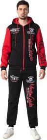 img 3 attached to DEVIL KING Tracksuit Full Zip Athletic Sports & Fitness and Team Sports