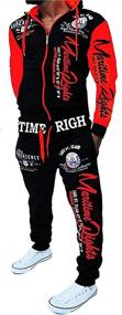 img 4 attached to DEVIL KING Tracksuit Full Zip Athletic Sports & Fitness and Team Sports