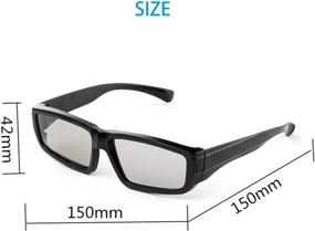 img 2 attached to Passive 3D Glasses Polarized Lenses - 4 Pairs for RealD Cinema Projectors Sony Sharp Samsung LG Philips TVs | Not for 3D Active Shutter TV Models