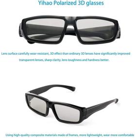 img 1 attached to Passive 3D Glasses Polarized Lenses - 4 Pairs for RealD Cinema Projectors Sony Sharp Samsung LG Philips TVs | Not for 3D Active Shutter TV Models