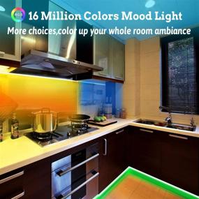 img 1 attached to Tenmiro 65.6ft RGB 5050 LED Light Strips - Ultra Long Color Changing LED Lights Kit with 44 Keys IR Remote for Bedroom, Kitchen, and Home Decoration