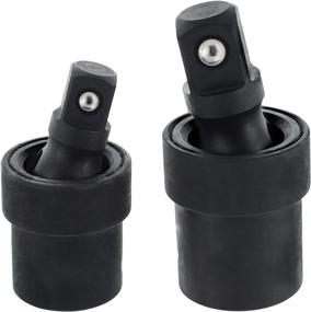 img 4 attached to 🔧Набор шарнирных переходников Drixet 2Pc Impact Universal Swivel Joint - привод 3/8” и 1/2 дюйма, тип шаров из Cr-Mo, гибкие шарнирные универсальные головки-переходники для крепежа в труднодоступных местах.