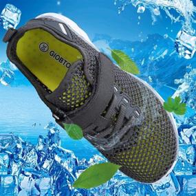 img 1 attached to GLOBTOUCH Athletic Quick Dry Walking DKSX M Deep Girls' Shoes: The Perfect Footwear for Active Girls!