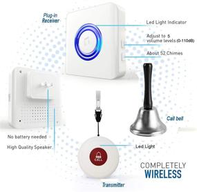 img 2 attached to Caregiver Pager Nurse Call System Call To You Wireless Caregiver Pager With IP55 Waterproof Call Button For Home/Elderly/Patient Attention Pager (Receiver Call Button Call Bell) (2 Button)