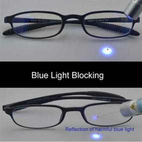 img 3 attached to 👓 Enhance Eye Comfort: Flexible & Lightweight Blue Light Blocking Computer Reading Glasses