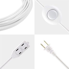img 1 attached to 🔌 GE 42803 3 Outlet Extension Cord with On/Off Switch - Ideal for Lamps, Holiday & Christmas Lights - 9 ft - White