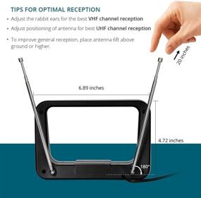 img 2 attached to Multi-directional Rabbitears TV Antenna by Antop - Enhanced Digital HDTV Antenna Supporting 4K, 1080P HD VHF UHF for Local Channel Reception on Tabletop