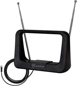 img 4 attached to Multi-directional Rabbitears TV Antenna by Antop - Enhanced Digital HDTV Antenna Supporting 4K, 1080P HD VHF UHF for Local Channel Reception on Tabletop