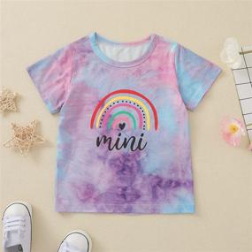 img 3 attached to 🌈 Short Sleeve Casual Rainbow T-Shirt: Matching Mother's Day Outfits for Mommy and Me, Ideal for Summer