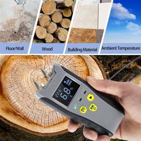 img 3 attached to 🔍 Advanced Digital Moisture Meter: Pin Type Water Leak Detector and Moisture Tester with Backlit LCD Display, High-Medium-Low Content Alerts (Audible & Visual)