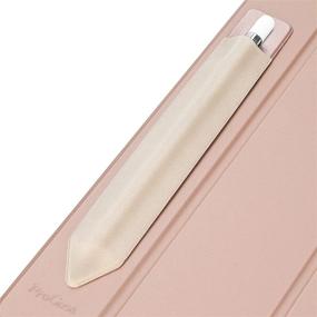 img 4 attached to Наклейка для карандаша ProCase для Apple Pencil 1-го и 2-го поколения, эластичный карман для стилуса, клейкая втулка для Apple Pencil и других стилусных ручек - розовое золото.