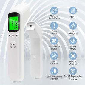 img 2 attached to White Digital Thermometer - Instant Accurate Reading, Fever Alarm, and Memory Function - 3 in 1 LCD Display for Adults, Kids, and Babies