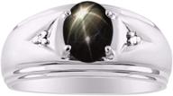серебряные мужские кольца rylos: классическое овальное каменное кольцо с бриллиантами различных цветов, идеальные мужские серебряные кольца в размерах с 8 по 13. логотип