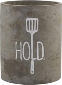 img 2 attached to 🍴 Mud Pie Gray Utensil Crock - Organizing Tool, 5x5x7 inches