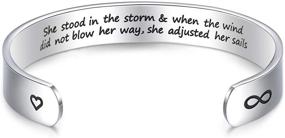 img 4 attached to 🌈 Inspirational Gift: When Life Throws Storms, She Adjusts Her Sails - Encouragement Gift by LParkin