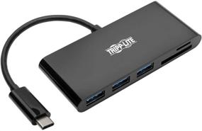 img 4 attached to 🔌 Tripp Lite USB C Hub Multiport Adapter Converter with 3x USB-A, Micro SD, SD/MMC Memory Card Reader - Thunderbolt 3, Black (U460-003-3AMB)