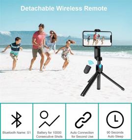 img 3 attached to JIAXIDE Extendable Bluetooth Remote，Compatible Aluminum，Black