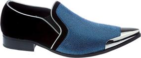 img 3 attached to 👞 Men's Royal Blue Dress Shoes - Cristiano Fashion Loafer with Sparkling Glitter