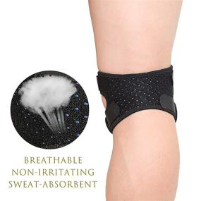 img 1 attached to HiRui Dual Patella Knee Straps: Stabilize, Relieve Pain & Protect for Running, Tennis, Arthritis, Tendonitis