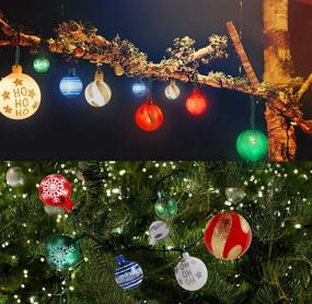 img 2 attached to 🎄 Shatterproof Christmas Ball Lights - 2-in-1 Design with 28FT Plug-in Christmas Tree Lights and Multi-Color 25 Bulbs for Tree Decoration and Gifts