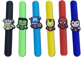 img 2 attached to Superhero Silicone Bracelets Keychains Boys Carnival