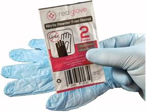 img 4 attached to 💯 100 Pairs Blue Nitrile Powder-Free Disposable Emergency Gloves – First Aid / CPR / Bloodborne Pathogen Kit Gloves (100 Bags)