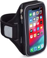 🏃 sporteer velocity v8 running armband - fits iphone 13 pro max, 12 pro max, galaxy s21+, and more - perfect for cases logo