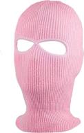 fanelik 3-hole knitted full face cover ski mask - winter balaclava for outdoor sports, warm knit full face mask logo