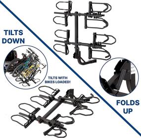 img 3 attached to KAC Overdrive Sports K4 2” Hitch Mounted Rack - 4-Bike Platform Style Carrier for Standard, Fat Tire, and Electric Bicycles – 60 lbs/Bike Heavy Weight Capacity - Smart Tilting – RV Use Prohibited
