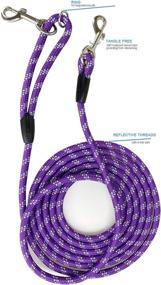 img 2 attached to 🐾 Codepets Long Rope Dog Leash: Reflective Threads for Effective Dog Training - 12FT to 50FT Options (Purple)