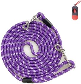 img 3 attached to 🐾 Codepets Long Rope Dog Leash: Reflective Threads for Effective Dog Training - 12FT to 50FT Options (Purple)