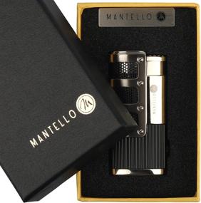 img 2 attached to 🔥 Mantello Torch Lighter: Triple Jet Flame Butane Lighter with Cigar Punch Cutter - Windproof and Ideal for Cigars