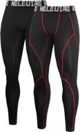 neleus running leggings athletic compression men's clothing logo