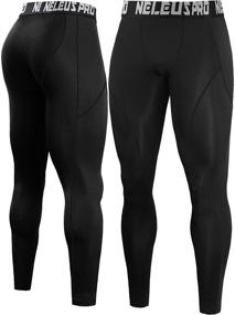 img 1 attached to Neleus Running Leggings Athletic Compression Men's Clothing