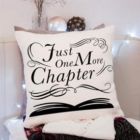 img 3 attached to 📚 Ihopes Funny Just One More Chapter Pillow Covers: Perfect Library-inspired Cushion Covers for Cozy Sofa Décor, Ideal Gifts for Bookworm Teens, Men, Women, and Friends (18" x 18" Inch)