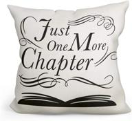 📚 ihopes funny just one more chapter pillow covers: perfect library-inspired cushion covers for cozy sofa décor, ideal gifts for bookworm teens, men, women, and friends (18" x 18" inch) логотип