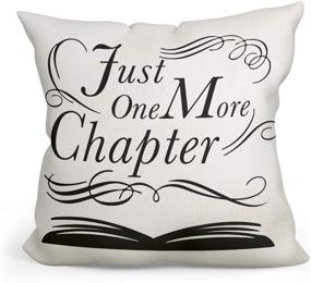 img 4 attached to 📚 Ihopes Funny Just One More Chapter Pillow Covers: Perfect Library-inspired Cushion Covers for Cozy Sofa Décor, Ideal Gifts for Bookworm Teens, Men, Women, and Friends (18" x 18" Inch)